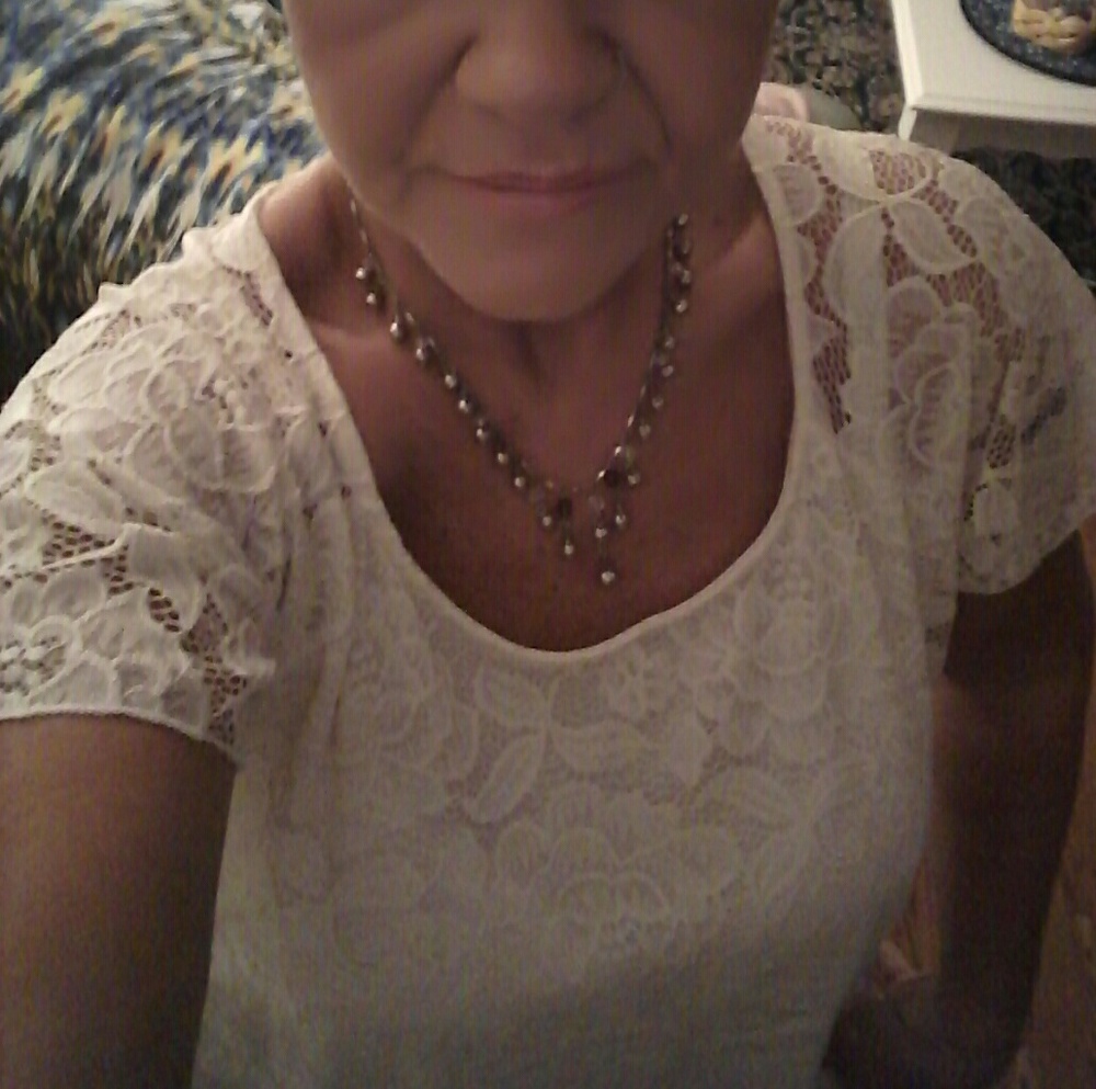 PLUS 2X- Ecru• Classic Lace Short Sleeved Blouse